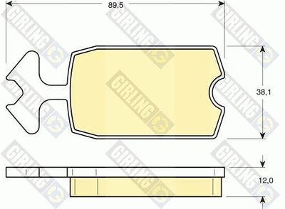 6101279 GIRLING Комплект тормозных колодок, дисковый тормоз