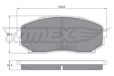 TX17421 TOMEX Brakes Комплект тормозных колодок, дисковый тормоз