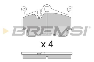 BP3857 BREMSI Комплект тормозных колодок, дисковый тормоз