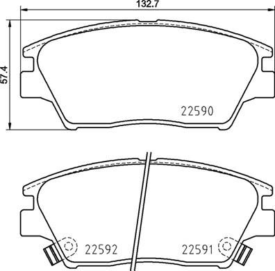 P77001 BREMBO Комплект тормозных колодок, дисковый тормоз