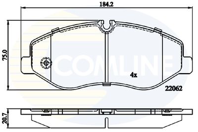 CBP02317 COMLINE Комплект тормозных колодок, дисковый тормоз