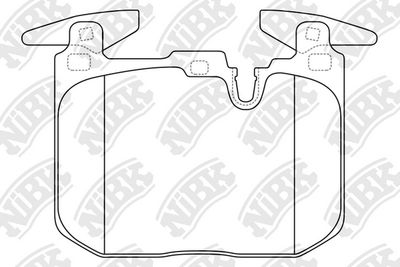PN32003 NiBK Комплект тормозных колодок, дисковый тормоз