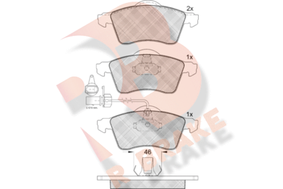 RB1320 R BRAKE Комплект тормозных колодок, дисковый тормоз