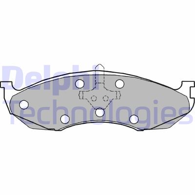 LP1615 DELPHI Комплект тормозных колодок, дисковый тормоз