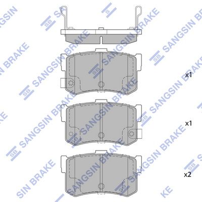 SP1074 Hi-Q Комплект тормозных колодок, дисковый тормоз