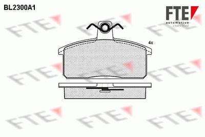BL2300A1 FTE Комплект тормозных колодок, дисковый тормоз