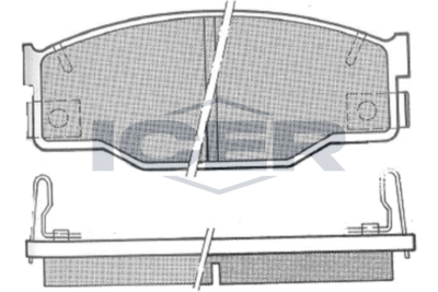 180768 ICER Комплект тормозных колодок, дисковый тормоз
