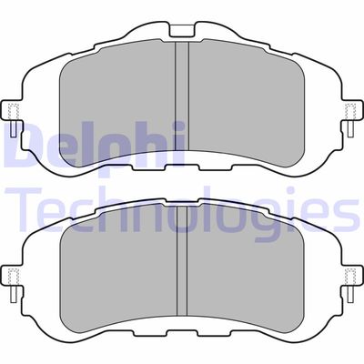 LP2506 DELPHI Комплект тормозных колодок, дисковый тормоз