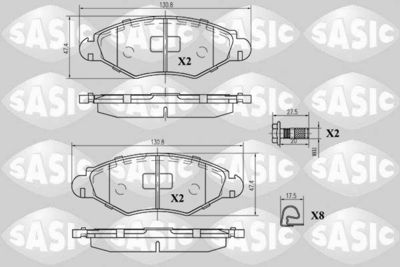 6210002 SASIC Комплект тормозных колодок, дисковый тормоз