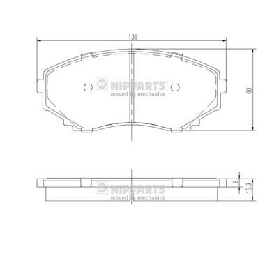 J3603046 NIPPARTS Комплект тормозных колодок, дисковый тормоз