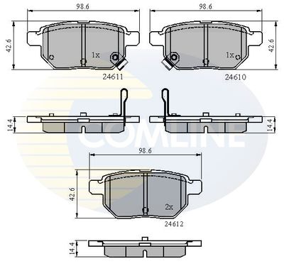 CBP31579 COMLINE Комплект тормозных колодок, дисковый тормоз