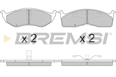 BP2765 BREMSI Комплект тормозных колодок, дисковый тормоз