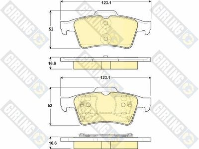 6114692 GIRLING Комплект тормозных колодок, дисковый тормоз