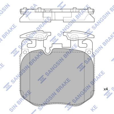 SP4174 Hi-Q Комплект тормозных колодок, дисковый тормоз