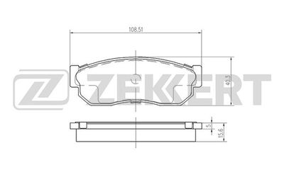 BS2156 ZEKKERT Комплект тормозных колодок, дисковый тормоз