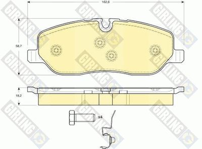 6116311 GIRLING Комплект тормозных колодок, дисковый тормоз