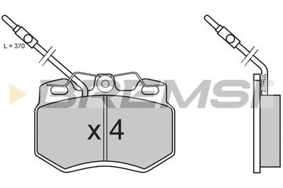 BP2604 BREMSI Комплект тормозных колодок, дисковый тормоз