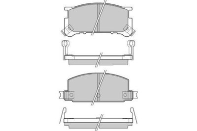 120285 E.T.F. Комплект тормозных колодок, дисковый тормоз