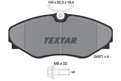 2497101 TEXTAR Комплект тормозных колодок, дисковый тормоз