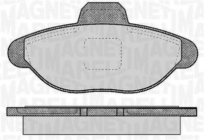 363916060223 MAGNETI MARELLI Комплект тормозных колодок, дисковый тормоз