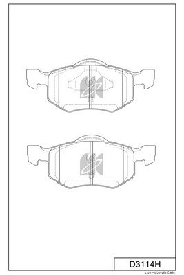 D3114H MK Kashiyama Комплект тормозных колодок, дисковый тормоз