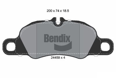 BPD2155 BENDIX Braking Комплект тормозных колодок, дисковый тормоз