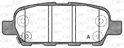 BPA087601 OPEN PARTS Комплект тормозных колодок, дисковый тормоз