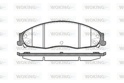 P855308 WOKING Комплект тормозных колодок, дисковый тормоз