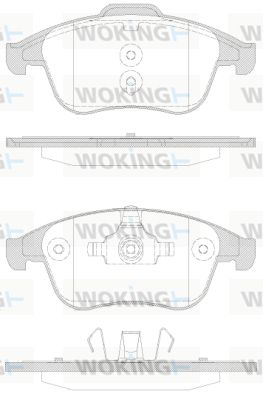 P1250330 WOKING Комплект тормозных колодок, дисковый тормоз