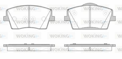 P1923300 WOKING Комплект тормозных колодок, дисковый тормоз