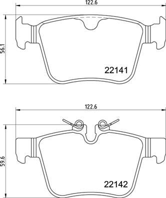 P36037 BREMBO Комплект тормозных колодок, дисковый тормоз