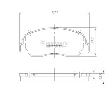 J3606001 NIPPARTS Комплект тормозных колодок, дисковый тормоз