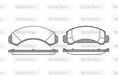 P554300 WOKING Комплект тормозных колодок, дисковый тормоз