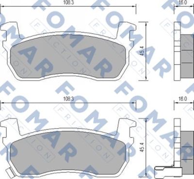 FO656081 FOMAR Friction Комплект тормозных колодок, дисковый тормоз