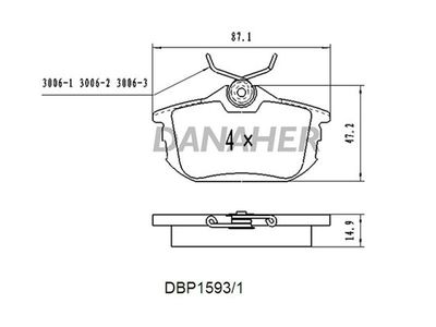 DBP15931 DANAHER Комплект тормозных колодок, дисковый тормоз