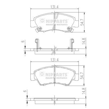 J3604034 NIPPARTS Комплект тормозных колодок, дисковый тормоз