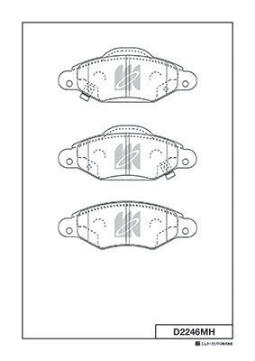 D2246MH MK Kashiyama Комплект тормозных колодок, дисковый тормоз
