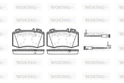 P669302 WOKING Комплект тормозных колодок, дисковый тормоз