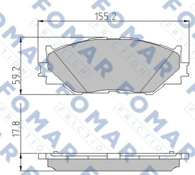 FO892381 FOMAR Friction Комплект тормозных колодок, дисковый тормоз