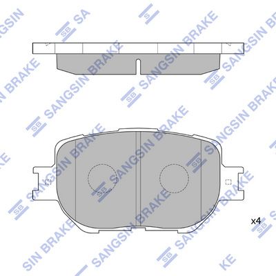 SP1566 Hi-Q Комплект тормозных колодок, дисковый тормоз