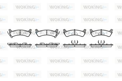P717300 WOKING Комплект тормозных колодок, дисковый тормоз