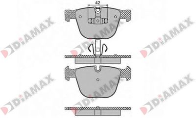 N09457 DIAMAX Комплект тормозных колодок, дисковый тормоз