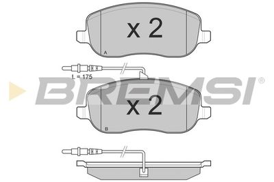 BP3028 BREMSI Комплект тормозных колодок, дисковый тормоз