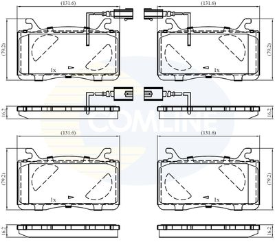 CBP12461 COMLINE Комплект тормозных колодок, дисковый тормоз