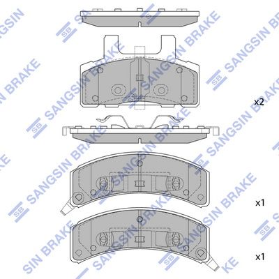 SP1261 Hi-Q Комплект тормозных колодок, дисковый тормоз