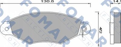 FO680981 FOMAR Friction Комплект тормозных колодок, дисковый тормоз