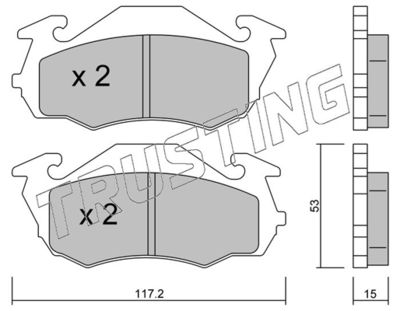 4270 TRUSTING Комплект тормозных колодок, дисковый тормоз