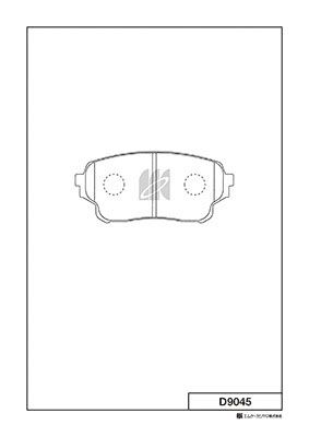 D9045 MK Kashiyama Комплект тормозных колодок, дисковый тормоз