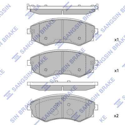 SP1144 Hi-Q Комплект тормозных колодок, дисковый тормоз