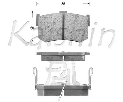 FK5030 KAISHIN Комплект тормозных колодок, дисковый тормоз